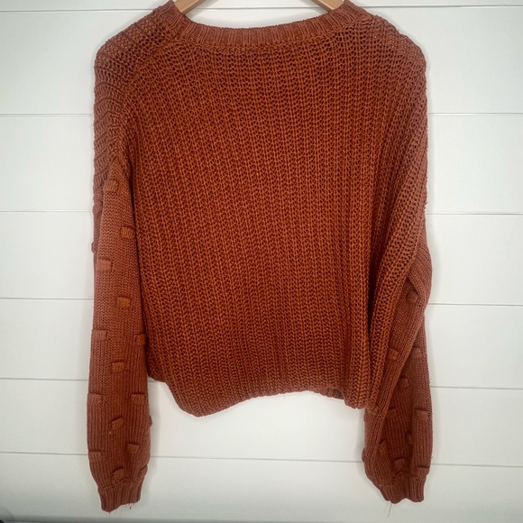 Moon & Madison Orange Fall Sweater Size Small - Picture 2 of 4